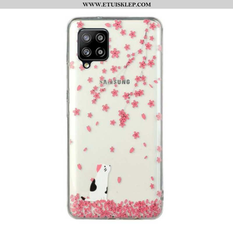 Etui do Samsung Galaxy M12 / A12 Płatki I Kot